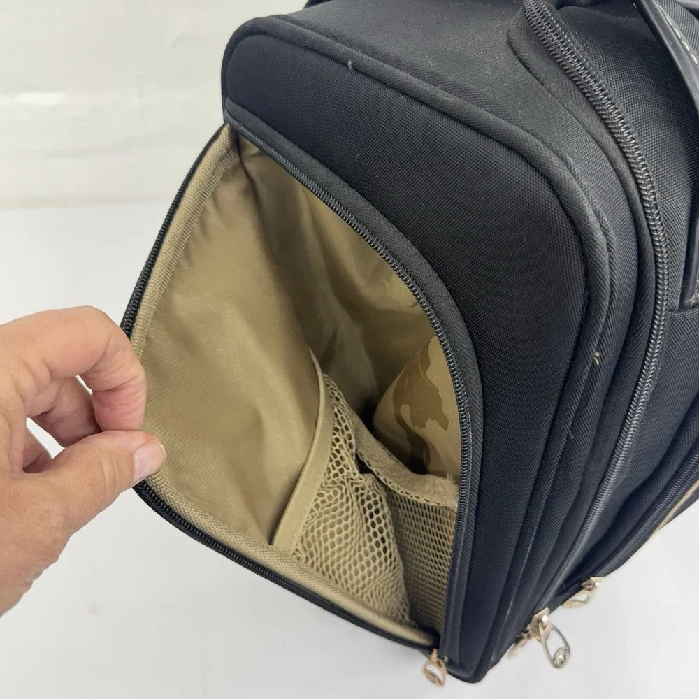 London Fog Under Seat Carry-On Travel Luggage Bag 15inch Rolling Bag